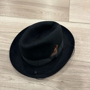 HAT SELENTINO STERLING HAT 100% GENUINE FUR FELT FEDORA 6 7/8